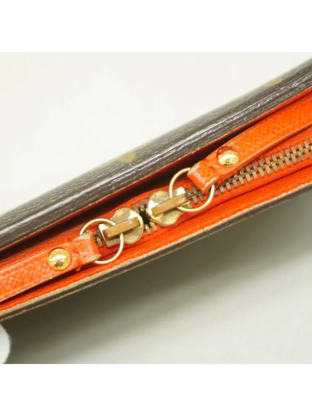 Louis Vuitton Wallet Monogram Portefeuille Insolite Brown Orange